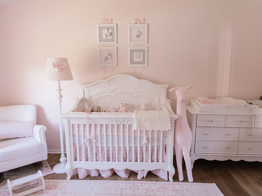 A Dreamy Pink And White Nursery